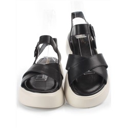 08-PEY256-2 BLACK Босоножки женские (натуральная кожа)