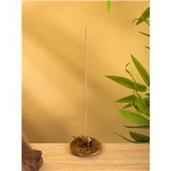 Подставка под благовония «Слоник на тарелке», 7 см, латунь