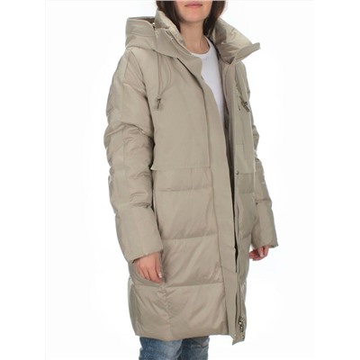 C223 GRAY/BEIGE Куртка зимняя женская (200 гр. холлофайбера)