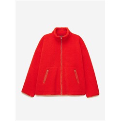 Толстовка из флиса с разъёмным замком 0119, красный