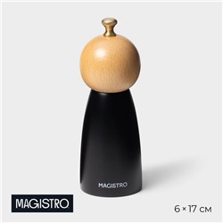 Мельница для специй Magistro Ollander, 17 см, чёрная