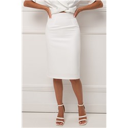 Юбка-карандаш белая в деловом стиле Элеонора 60 см №9