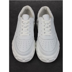 05-PDXL101-1 WHITE Кроссовки женские (натуральная кожа)