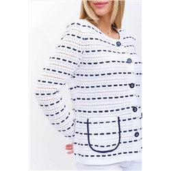 Жакет Д 2200/бело-синий