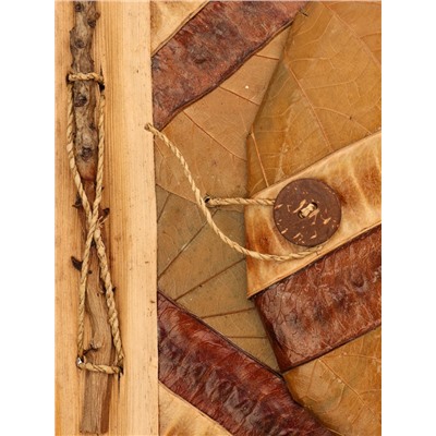 Блокнот в твёрдой обложке «Тропики», 48 листов, 13×16×2 см, бежево-коричневый