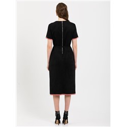 Платье чёрное из искусственной замши