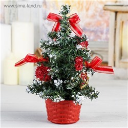 Искусственная ёлка настольная «Зимнее волшебство. Снег», 20 см, ПВХ ветки отгибаются