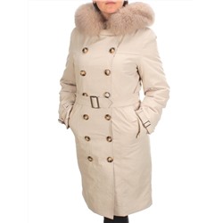 21002 BEIGE Пальто зимнее женское MAILILUO (150 гр. холлофайбера)
