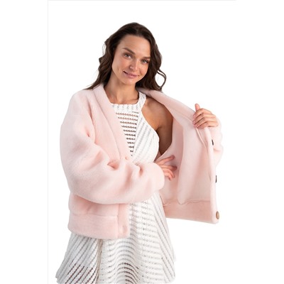 Кардиган КОРОТКИЙ ТЕДДИ пудра