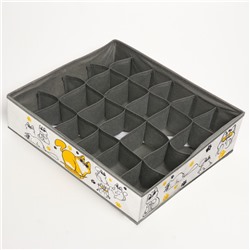 Органайзер для хранения белья, кофр 24 ячейки «Кошки», 35×30×10 см