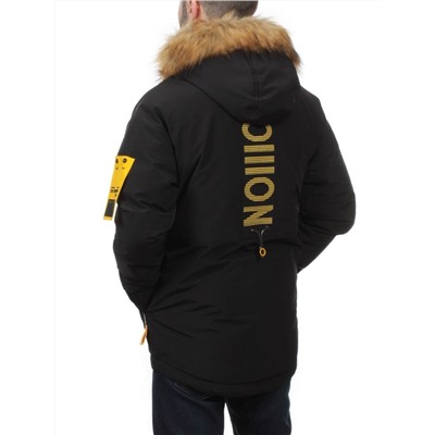 2170 BLACK YELLOW Куртка мужская зимняя облегченная (150 гр. холлофайбер)