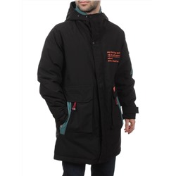 22066 BLACK GREEN Куртка мужская зимняя облегченная (150 гр. холлофайбер)