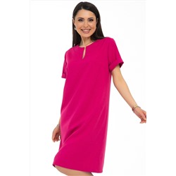 Платье-футляр малиновое с разрезом