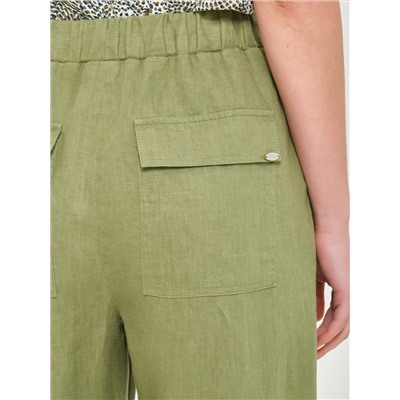 Брюки изо льна с карманами
