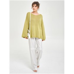 Джемпер вязаный светло-оливкового цвета