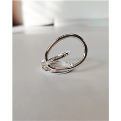 Кольцо с белым серебрением