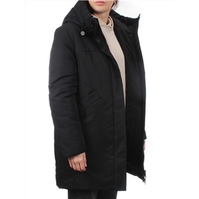 M-23169 BLACK Пальто зимнее женское (верблюжья шерсть)