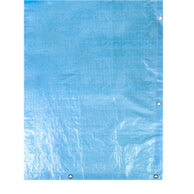 Тент защитный, 5×6 м, плотность 75 г/м², УФ, люверсы шаг 1 м, голубой