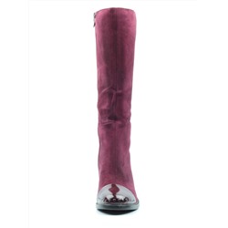 02-A396-371BM-2 WINE Сапоги женские (натуральная замша, натуральный мех (еврозима))