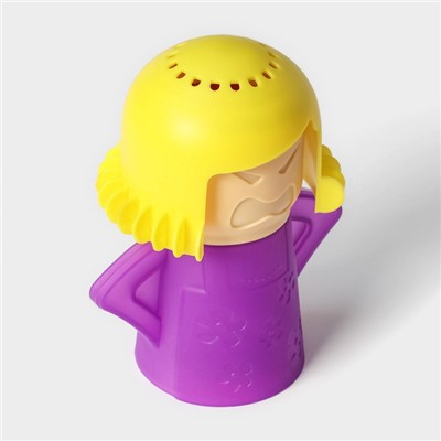 Устройство для чистки микроволновой печи Доляна Angry mama, 10.5×8×13 см, пластик, фиолетовое