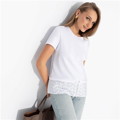 Футболка комбинированная, Романтика с перчинкой