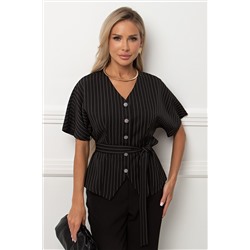 Жакет чёрный в полоску Ильяна №2