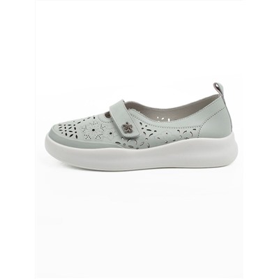 03-YG496-3 LT. GREEN Полуботинки летние женские (натуральная кожа)