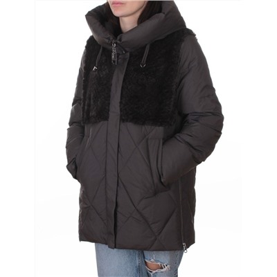 M-8800 DK. GRAY Куртка зимняя стеганная женская (150 гр. холлофайбер)