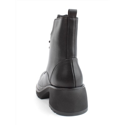 04-M3-H207 BLACK Ботинки зимние женские (натуральная кожа, натуральный мех)