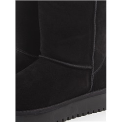04-PAYH17-1Z BLACK Угги женские (натуральная замша, 100% шерсть)