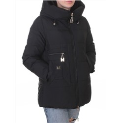 M-M07 BLACK Куртка зимняя женская (150 гр. холлофайбер)