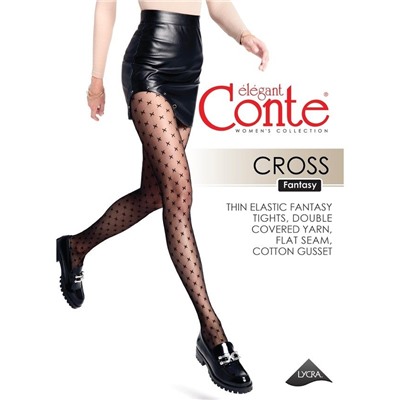 Conte Cross, фантазийные колготки 20den