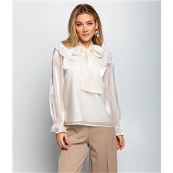 Блуза #КТ971, кремовый