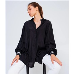 Рубашка #КТ20510, чёрный