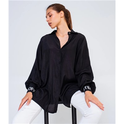 Рубашка #КТ20510, чёрный