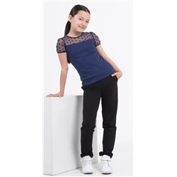 Брюки дев Cherubino 70064-22 черн М  30%