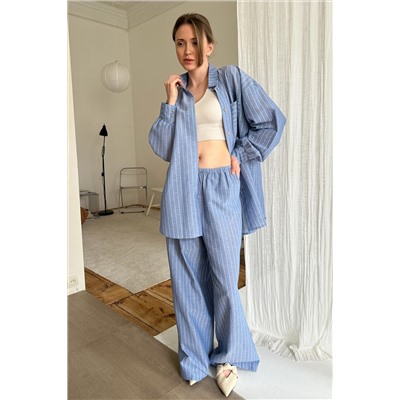 Костюм женский  SET065/07/Голубой, белый