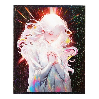 Комплект тетрадей из 5 штук 48 листов в клетку Calligrata TOP «Жемчужина», обложка мелованный картон, голографическая ламинация, блок офсет