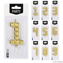 Свеча Цифра / KL-19gold /уп 360/