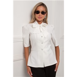 Жакет белый с короткими рукавами Сьюзанн №1