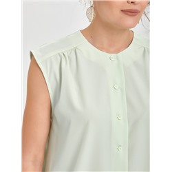 Блузка без рукавов бледно-зелёного цвета