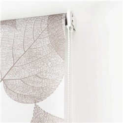 Штора рулонная «Листья», 60×200 см (с учётом креплений 3.5 см), коричневая