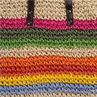 Сумка женская SL Home, ручное плетение, хлопок, длина ручек 28 см, 41×40 см