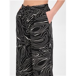 Брюки чёрные в пижамном стиле