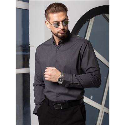 001J Мужская рубашка JenTa темно-серый
