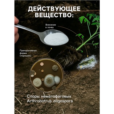 Средство от болезней растений "Флагрин-Д" (Нематодин), 100 г
