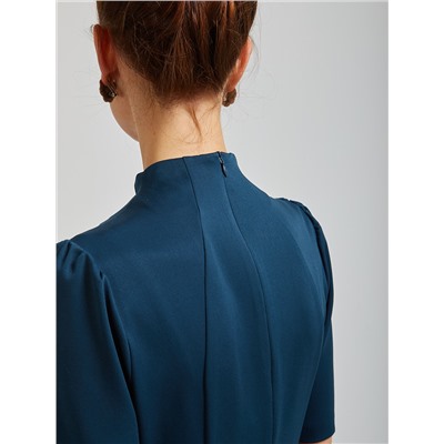 Платье воротник-капля OD-761-5 зеленый