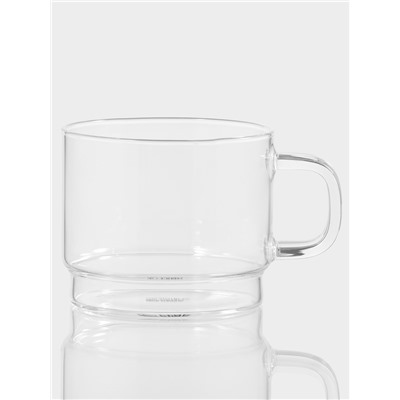Кружка Magistro «Боттом», 450 мл, 9.5×8 см штабелируемая, боросиликатное стекло, прозрачная