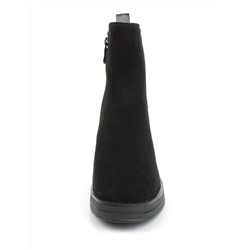 04-M3-835 BLACK Ботильоны зимние женские (натуральная замша, натуральный мех)
