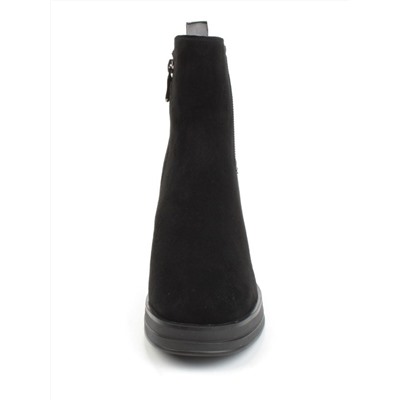 04-M3-835 BLACK Ботильоны зимние женские (натуральная замша, натуральный мех)